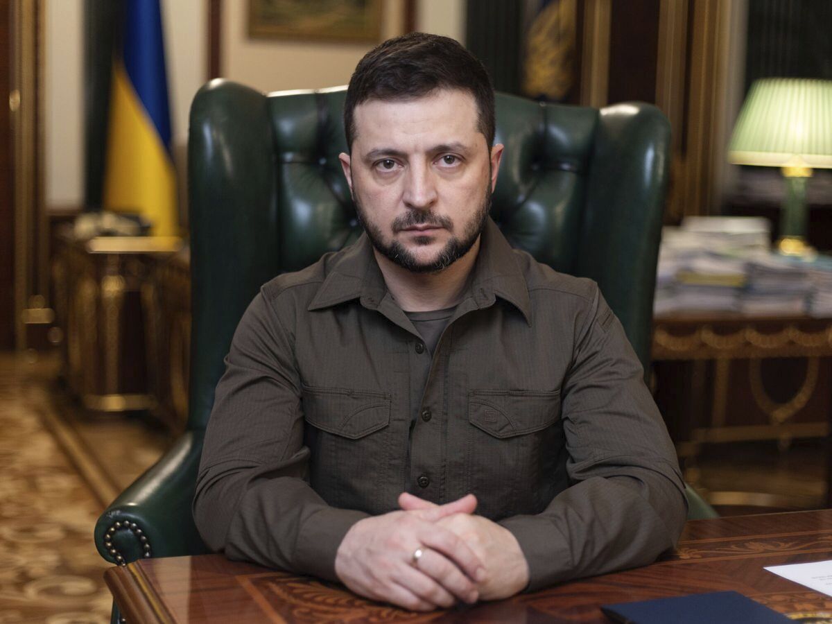 Le président de l'Ukraine, Volodimir Zelensky, lors d'une apparition.