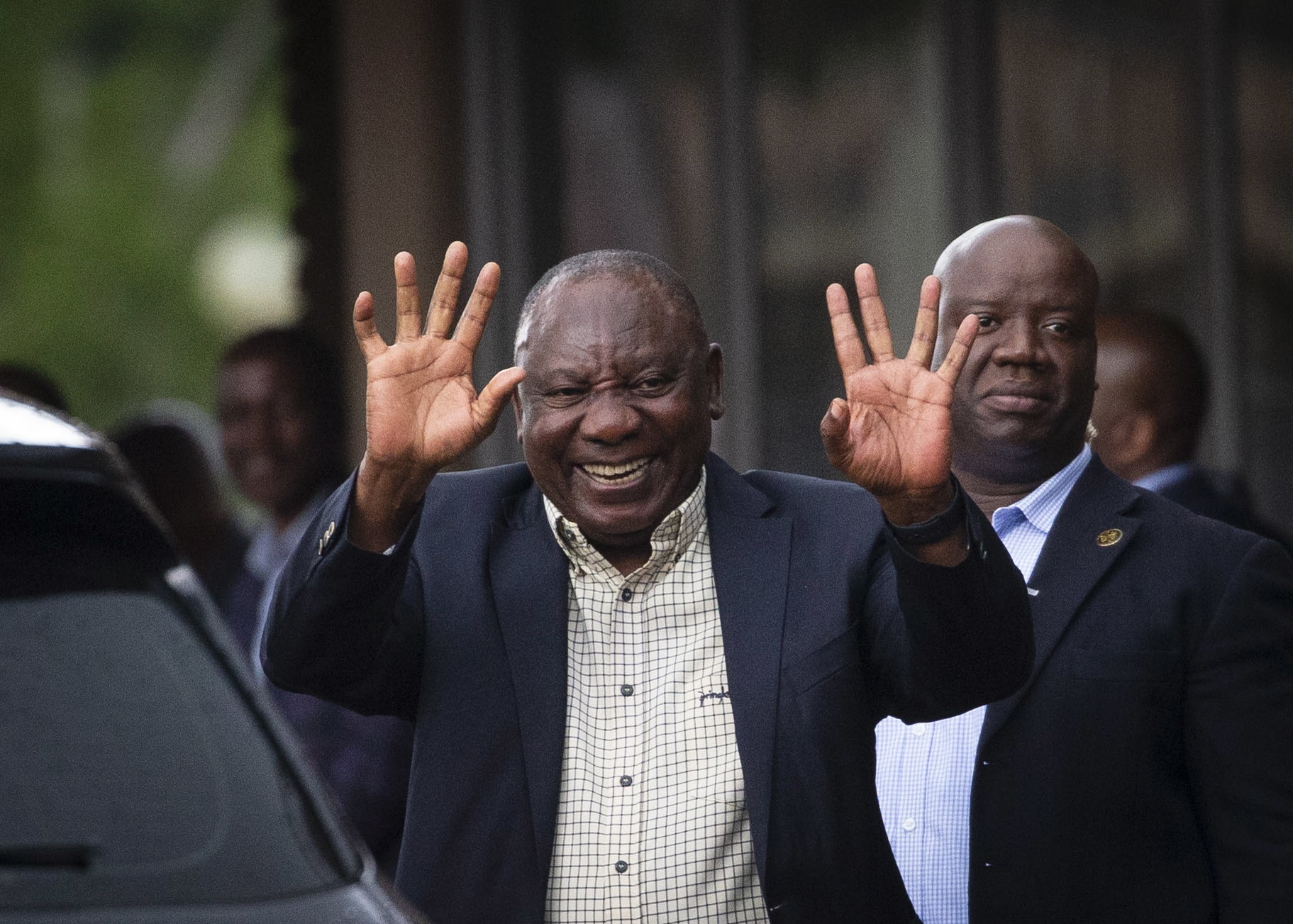 Le président sud-africain Cyril Ramaphosa à Johannesburg lundi.
