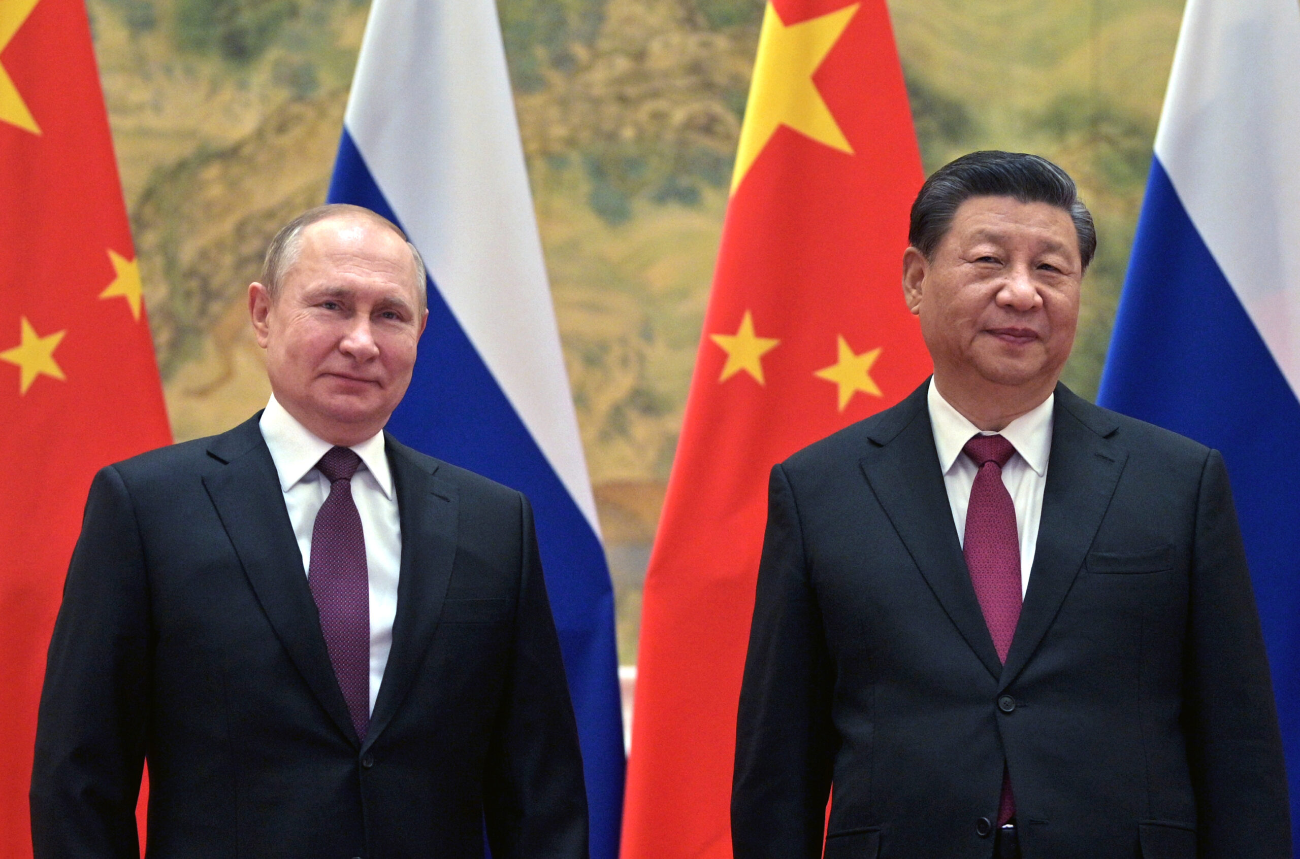 Présidents Vladimir Poutine et Xi Jinping.