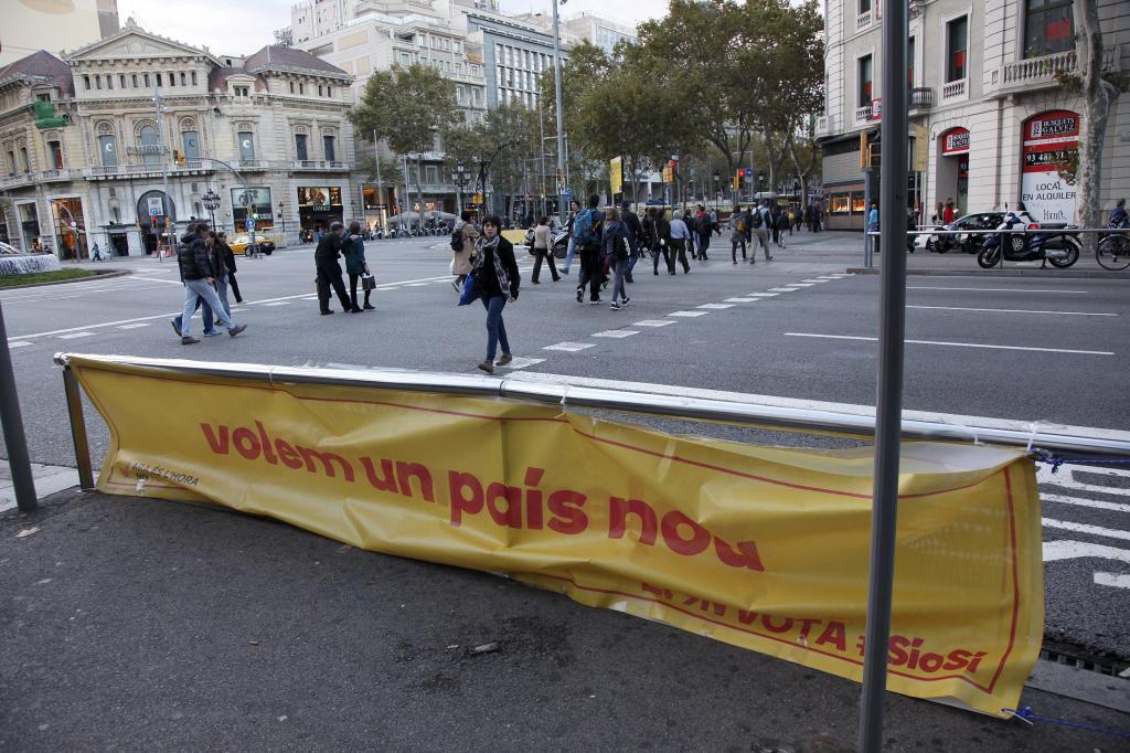 Affiche en faveur du référendum sur l'indépendance en Catalogne