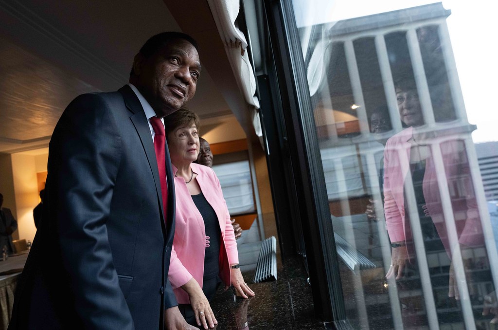 Le président Hakainde Hichilema en visite au FMI à New York en septembre 2022. Crédit photo : IMF Photo/Kim Haughton.