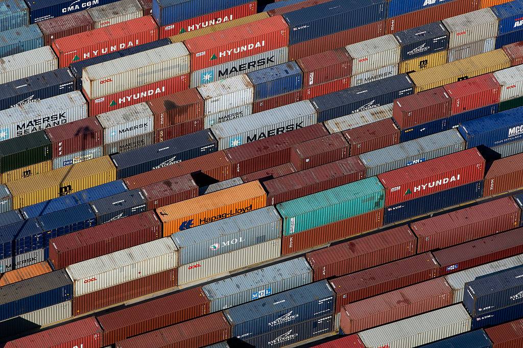 Aerial Views Of Operations At DP World Ltd Container Terminal