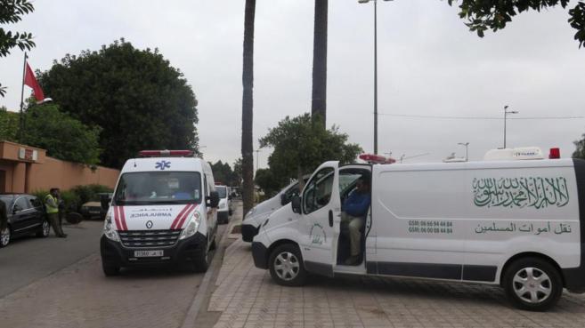 Quelques ambulances marocaines, dans une image d'archive.