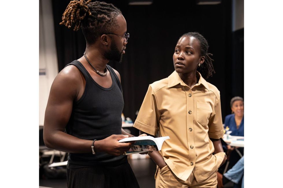Junior Nyong  U2019O et Lupita Nyong  U2019o en répétition pour la douzième nuit