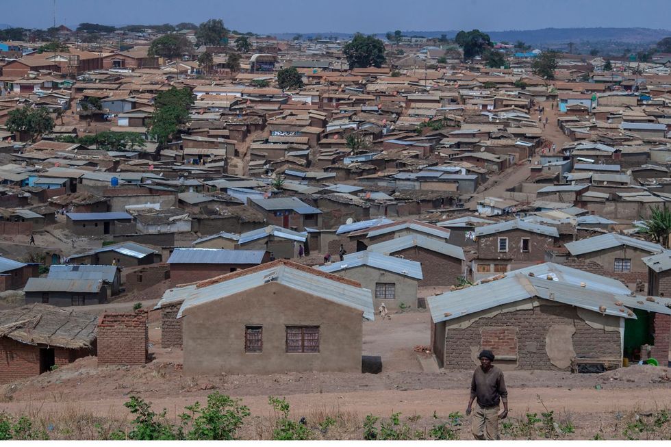 Une vue aérienne du camp de réfugiés de Dzaleka.