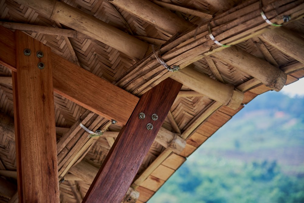 Fabrication de bambous exposée, Erebero Hills, Ouganda.