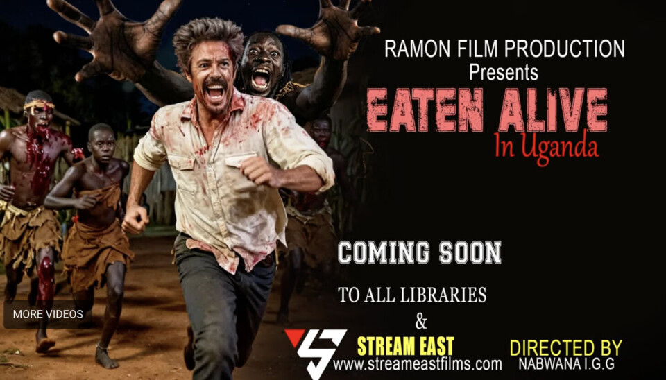 Affiche promotionnelle pour Eaten Alive en Ouganda.