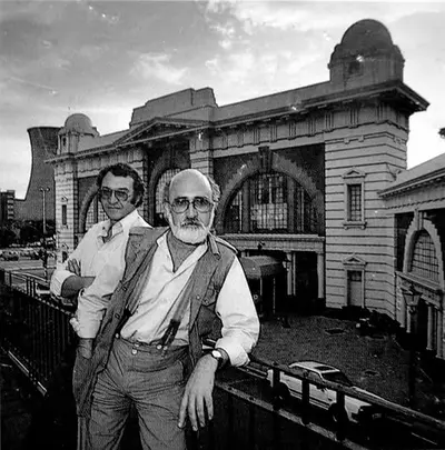Greg Homann (left) and Malcolm Purkey, the current and former artistic directors of The Market Theatre Foundation. Photo: Delwyn Verasamy