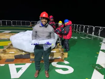 Antarctica’s winter sea ice may look barren but South African scientists have discovered thriving microbial communities producing compounds linked to climate-cooling gases.