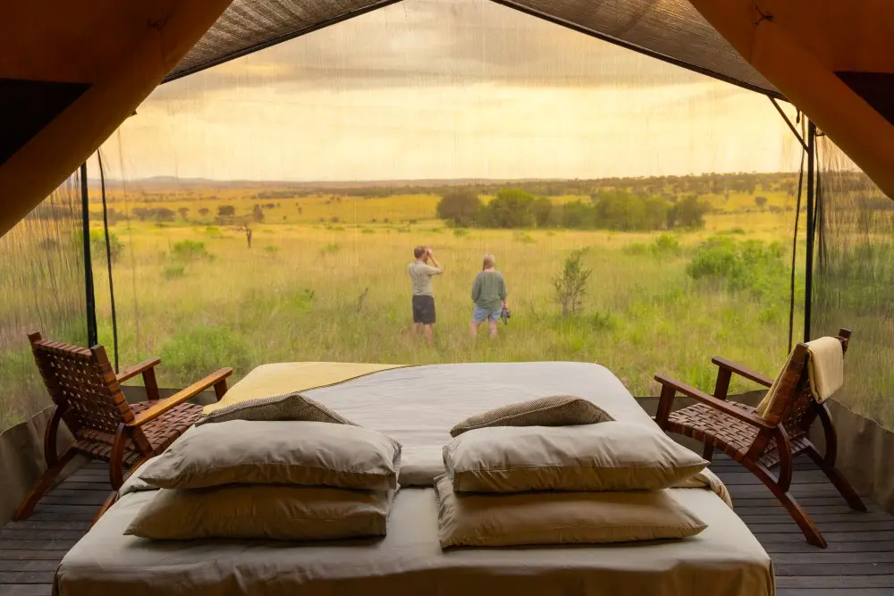 Tente invité Olakira, nord du Serengeti, Tanzanie.