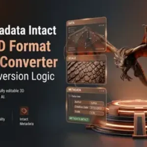 Préservez les métadonnées du modèle 3D avec la logique de conversion intelligente de Tripo 3D pour des flux de travail fluides
