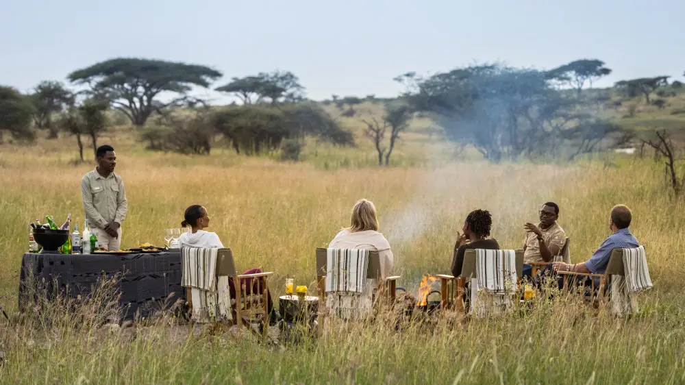 Le feu de camp, Serengeti National Parl, Tanzanie.