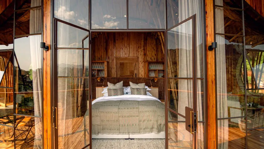 Suite d'invités, collines d'Erebero, forêt impénétrable de Bwindi, Ouganda.